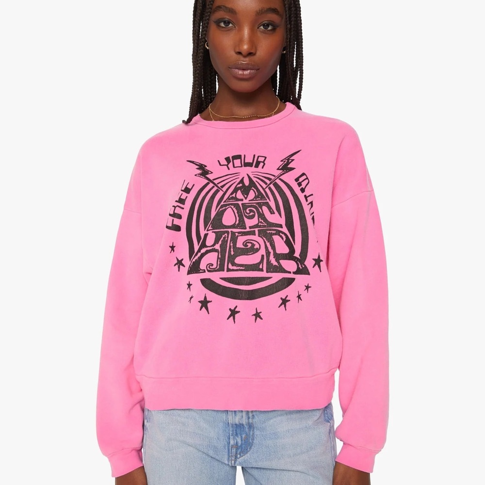 Mother The Drop Square Mind Your Mother Sweatshirt - Picture 2 of 9